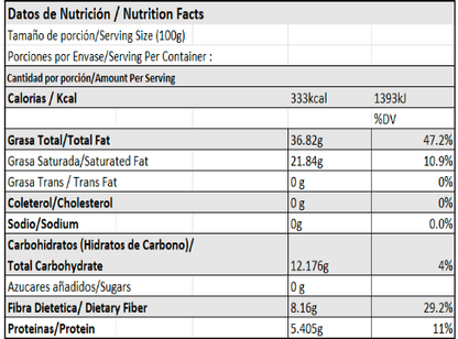 Chocolate con monkfruit Cacao House 60% cacao (sin ázucar)
