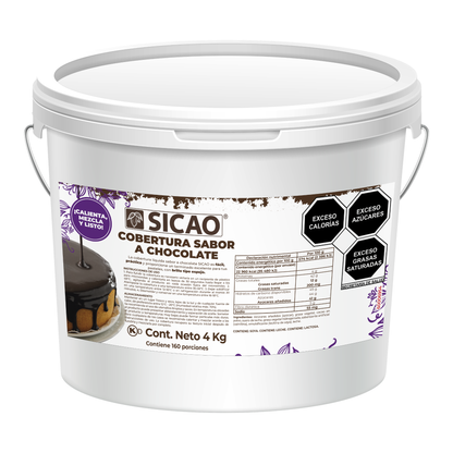 Cobertura sucedánea líquida sabor chocolate semiamargo Sicao