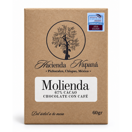 Barra de Chocolate amargo 67% Molienda 60 gr