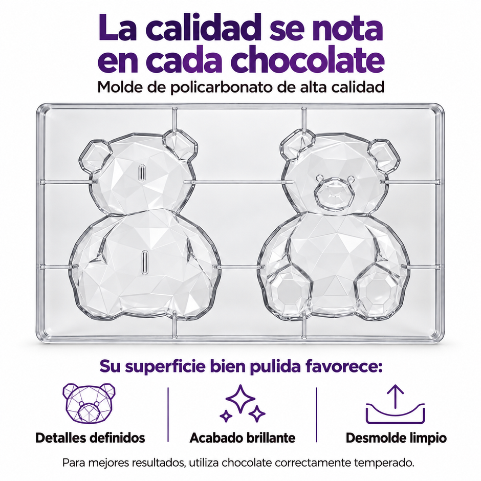 molde de chocolate alta calidad policarbonato