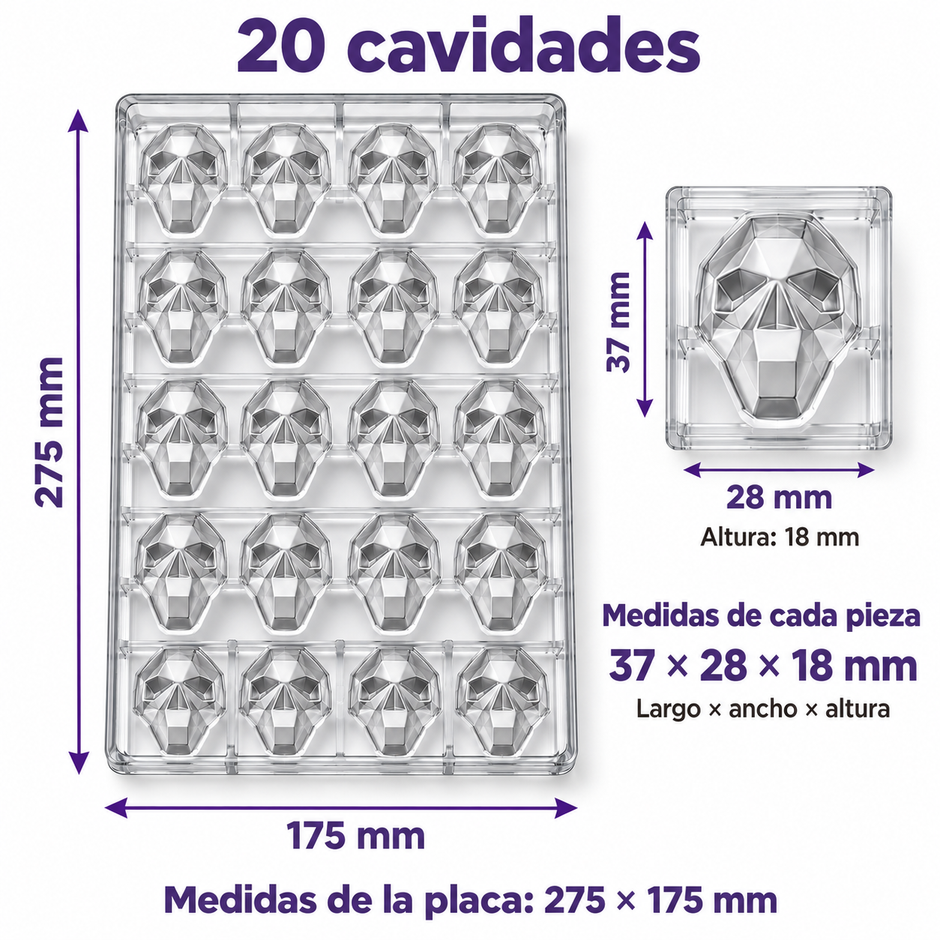 moldes de chocolate calaca